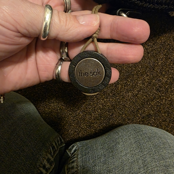 The Sak Black and Cream Striped Backpack - Picture 3 of 4